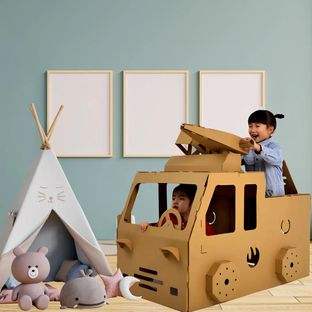 Montessori DIY Spielfiguren Bauset aus Pappe, Bauen, Malen, Spielen calme