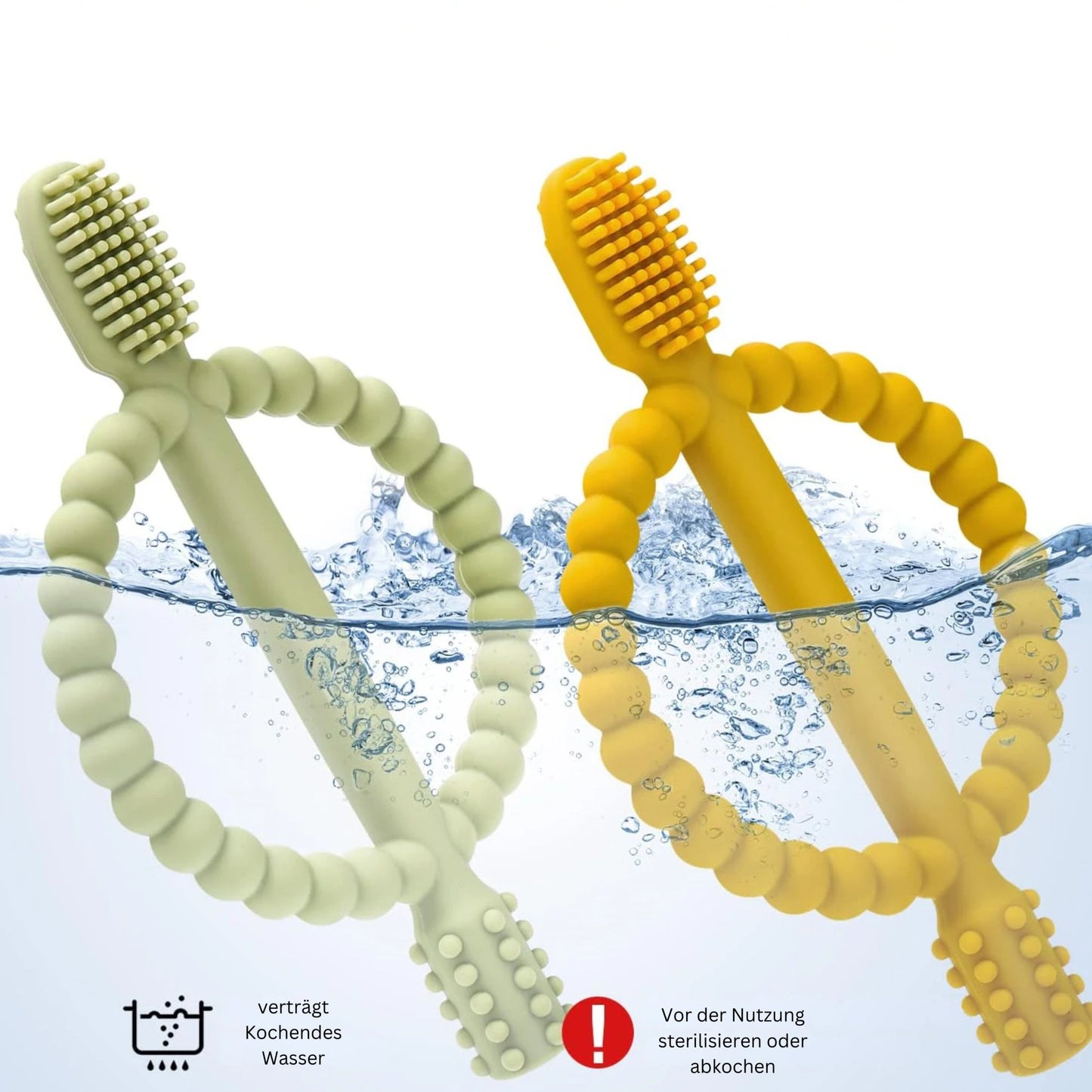 Baby Beißring mit Zahnbürste - calme
