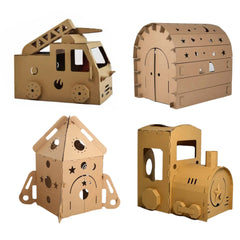 Montessori DIY Spielfiguren Bauset aus Pappe, Bauen, Malen, Spielen