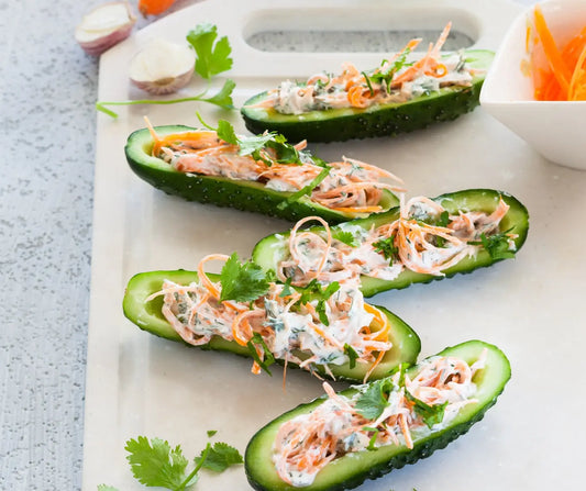 Gefüllte Mini-Paprika und Gurkenboote: Kreative Gemüsesnacks für den Spielplatz - calme