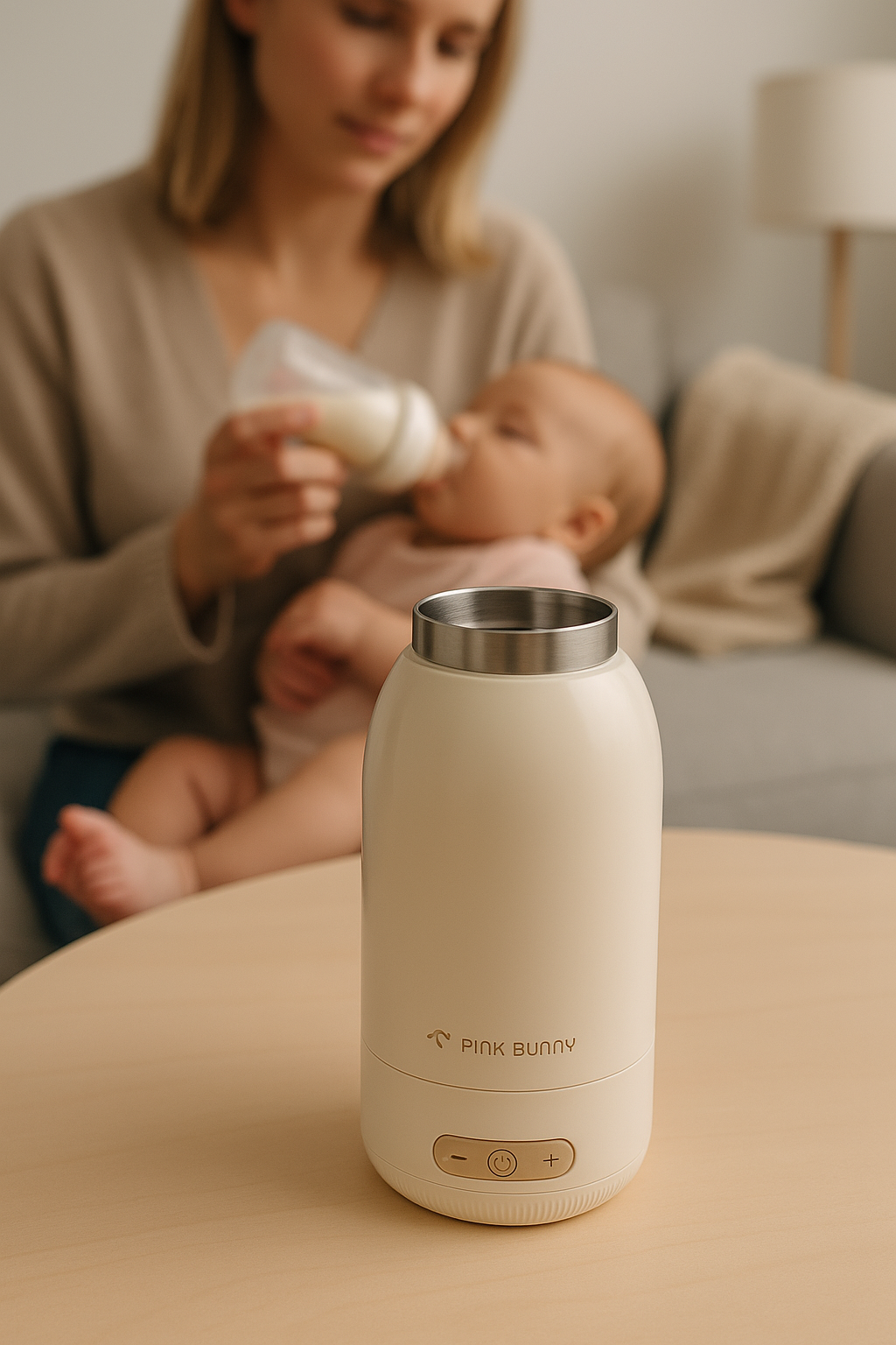 Baby Fläschchenwärmer - CalmeBottle Pure – in Cremeweiß