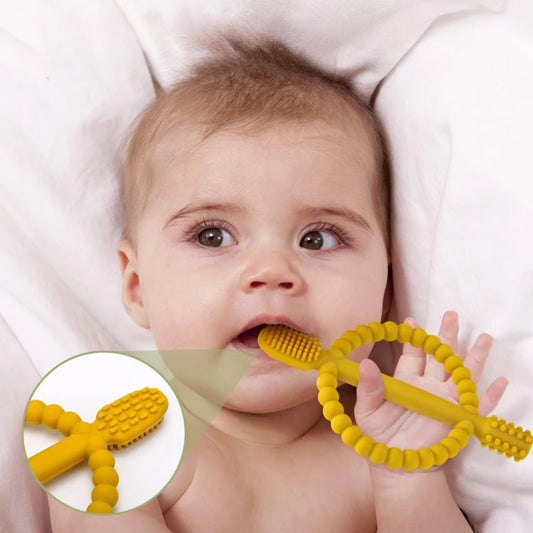 Baby Beißring mit Zahnbürste - calme