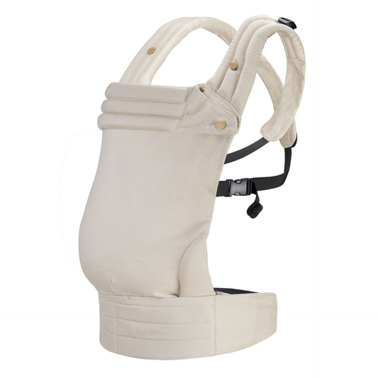 ComfortCarrier – Die perfekte, verstellbare Babytrage aus weichem Stoff für maximalen Komfort | 3 - 36 Monate | Beige | Muster - calme