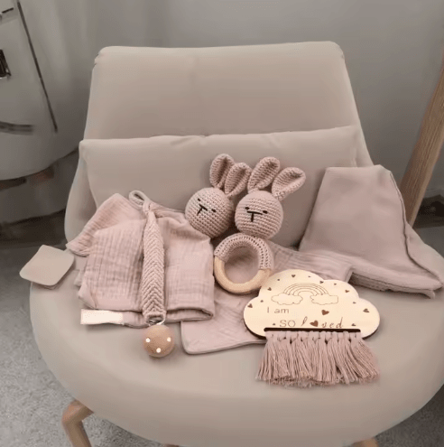 🎁 Hallo Baby – Das perfekte 6 - teilige Geschenkset zur Geburt - calme