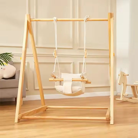 Montessori Baby Swing – Die faltbare Montessori Holzschaukel für drinnen & draußen - calme